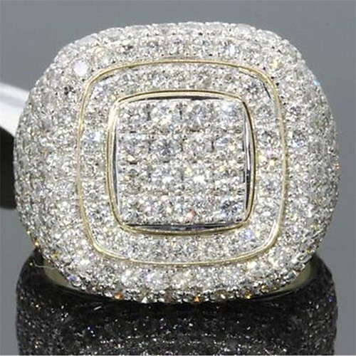 

Band Ring Cubic Zirconia Classic Gold Copper Imitation Diamond Flower Fashion 1pc 9 10 11 12