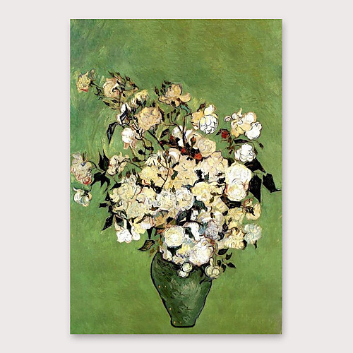

Oil Painting Hand Painted Vertical Abstract Floral / Botanical Modern Stretched Canvas