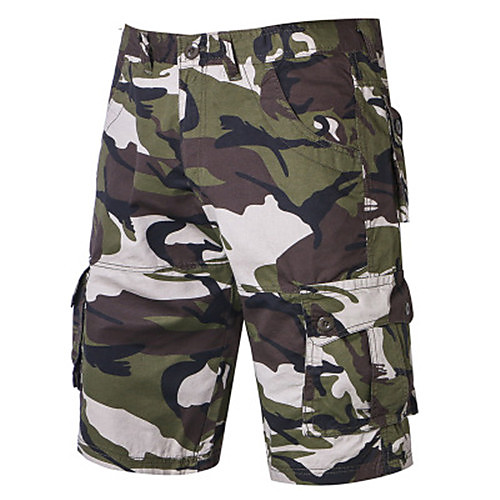 

Men's Basic Outdoor Daily Tactical Cargo Pants Solid Colored Knee Length Classic Army Green Gray