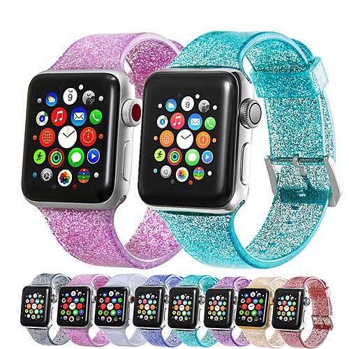 

Smart Watch Band for Apple iWatch 1 pcs Sport Band Classic Buckle Business Band Silicone Replacement Wrist Strap for Apple Watch Series SE / 6/5/4/3/2/1 38mm 40mm 42mm 44mm