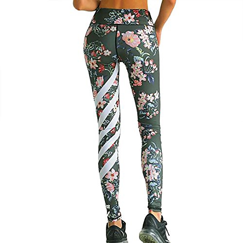 

gillberry women high waist sport gym yoga running fitness leggings pants trouser (s, army green)