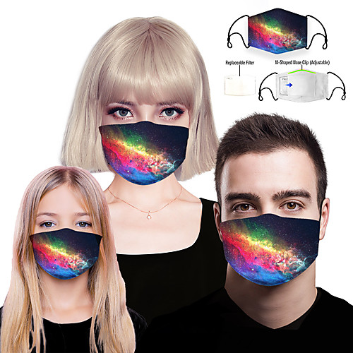 

Face cover Filter Element Women's Spandex Polyester One-Size Rainbow 1pc / pack Adults Layered Breathable Daily Home Streetwear All Seasons