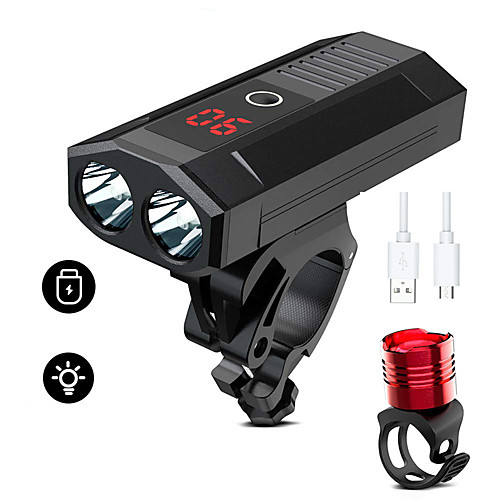 

Dual LED Bike Light Front Bike Light Headlight Bicycle Cycling Waterproof 360° Rotation Multiple Modes Super Bright USB USB 18650 lithium battery White Camping / Hiking / Caving Cycling / Bike