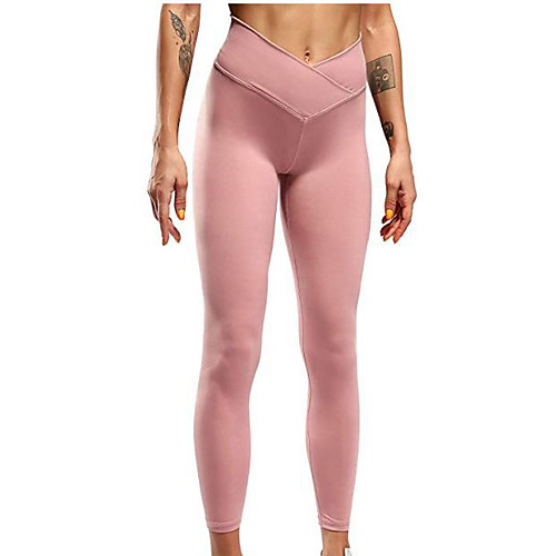 

Women's Yoga Pants Scrunch Butt Ruched Butt Lifting Tights Leggings Tummy Control Butt Lift Pink Dark Gray Light gray Yoga Fitness Gym Workout Summer Sports Activewear Stretchy