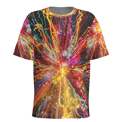 

Men's T shirt Shirt 3D Print Graphic Abstract Short Sleeve Daily Tops Basic Round Neck Orange