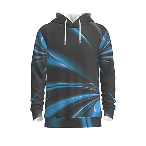 

Men's Pullover Hoodie Sweatshirt Graphic Abstract Hooded Daily 3D Print Basic Hoodies Sweatshirts Blue