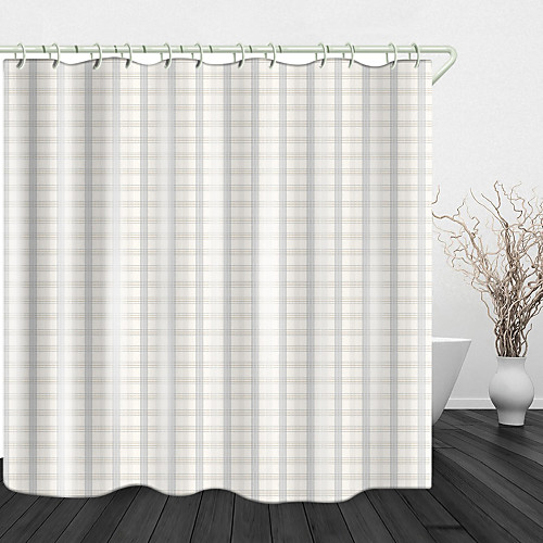 

Simple Striped lattice Digital Printing Shower Curtain English Green Leaf Digital Printing Shower Curtain Shower Curtains & Hooks Modern Polyester New Design 72 Inch