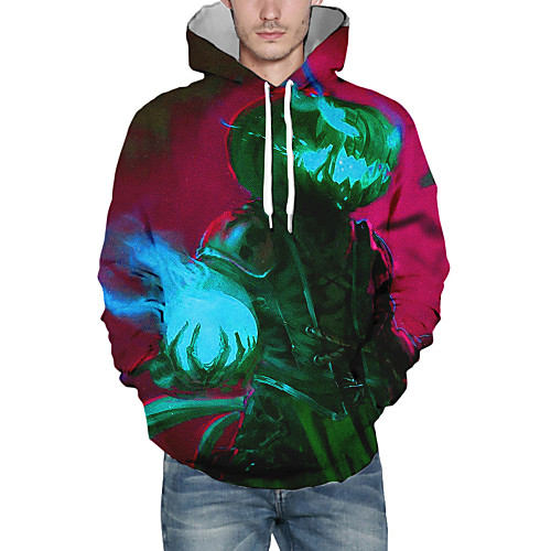 

Men's Pullover Hoodie Sweatshirt Graphic Hooded Daily 3D Print Casual Hoodies Sweatshirts Purple
