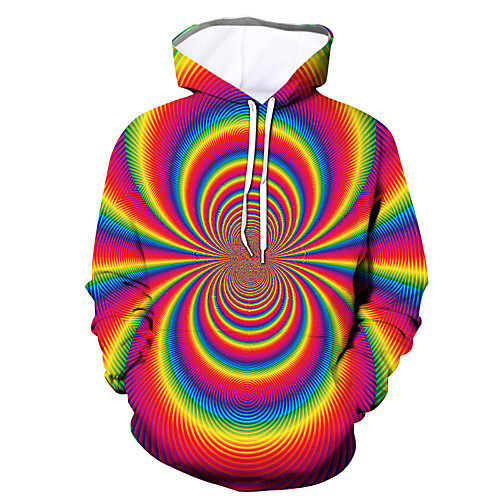 

Men's Hoodie Rainbow Graphic Hooded Daily Going out 3D Print Hoodies Sweatshirts Rainbow