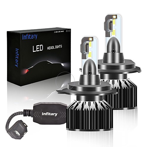 

Infitary 2pcs H4 LED Car Headlight IP67 Waterproof 72W 6500K Car Light Bulbs