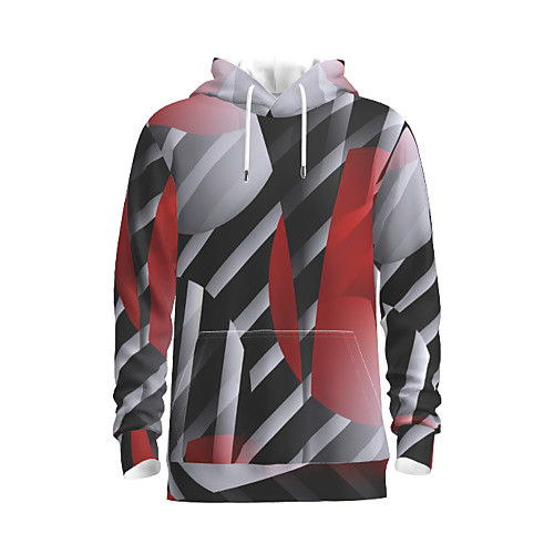 

Men's Pullover Hoodie Sweatshirt Graphic Abstract Hooded Daily 3D Print Basic Hoodies Sweatshirts Black