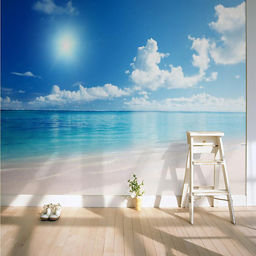 

Mural Wallpaper Wall Sticker Covering Print Peel and Stick Removable Landscape Sea Beach Canvas Home Décor