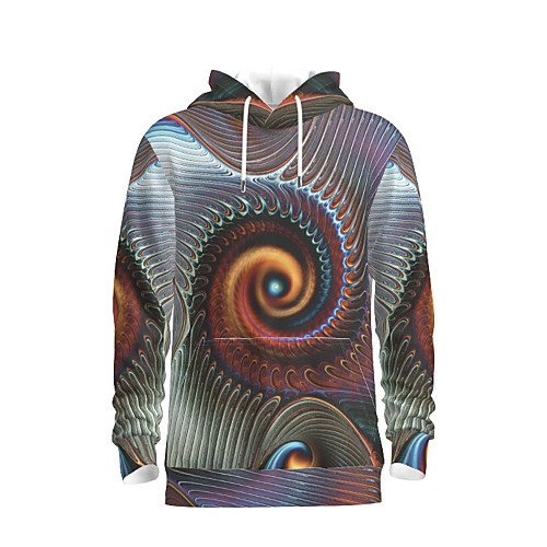 

Men's Pullover Hoodie Sweatshirt Graphic Abstract Hooded Daily 3D Print Basic Hoodies Sweatshirts Brown