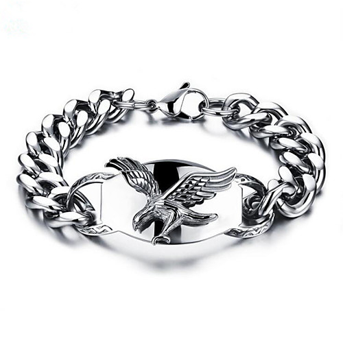 

Men's Chain Bracelet Classic Wings Stylish Titanium Steel Bracelet Jewelry Silver For Date Festival