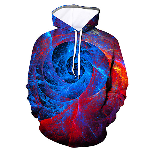

Men's Hoodie Graphic Hooded Daily Going out Basic Casual Hoodies Sweatshirts Blue
