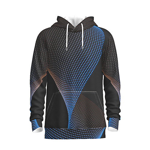 

Men's Pullover Hoodie Sweatshirt Graphic Abstract Hooded Daily 3D Print Basic Hoodies Sweatshirts Black