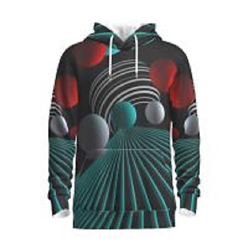 

Men's Pullover Hoodie Sweatshirt Graphic Abstract Hooded Daily 3D Print Basic Hoodies Sweatshirts Green