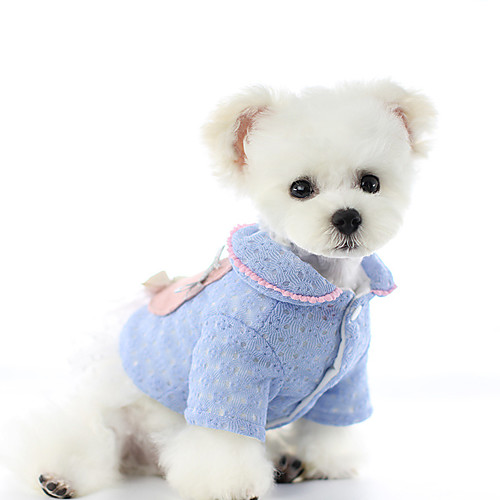 

Dog Dress Princess Party Cute Christmas Party Winter Dog Clothes Puppy Clothes Dog Outfits Warm Blue Pink Costume for Girl and Boy Dog Polyster XS S M L XL
