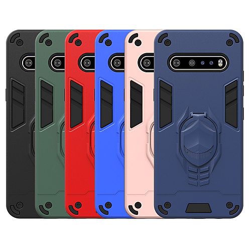 

Phone Case For LG Back Cover LG G8 ThinQ Shockproof with Stand Armor Armor TPU PC