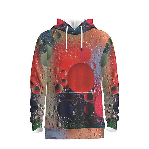 

Men's Pullover Hoodie Sweatshirt Graphic Abstract Hooded Daily 3D Print Basic Hoodies Sweatshirts Red