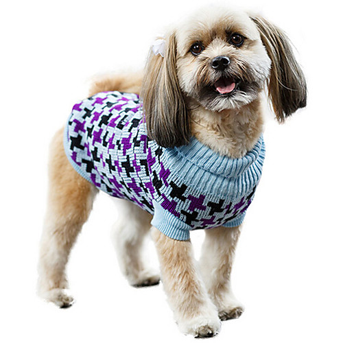 

Dog Cat Coat Sweater Color Block Casual / Daily Cute Casual / Daily Winter Dog Clothes Puppy Clothes Dog Outfits Warm Blue Pink Green Costume for Girl and Boy Dog Plush XS S M L XL XXL