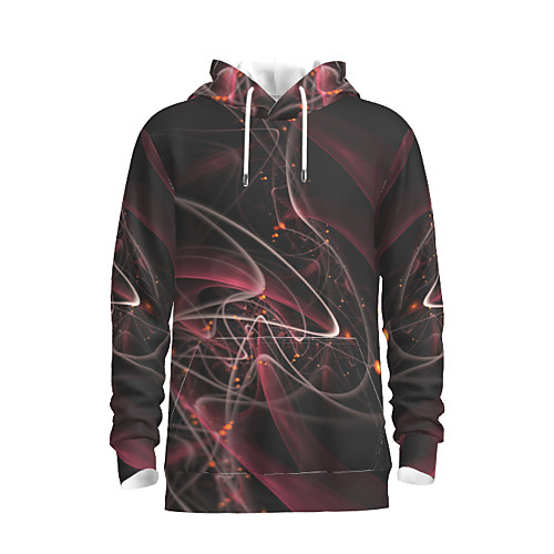 

Men's Pullover Hoodie Sweatshirt Graphic Abstract Hooded Daily 3D Print Basic Hoodies Sweatshirts Black