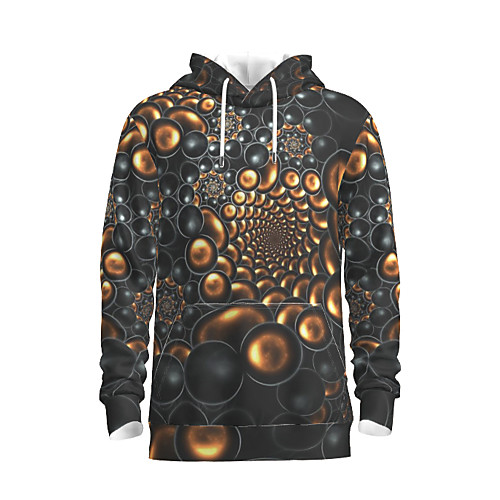 

Men's Pullover Hoodie Sweatshirt Graphic Abstract Hooded Daily 3D Print Basic Hoodies Sweatshirts Black