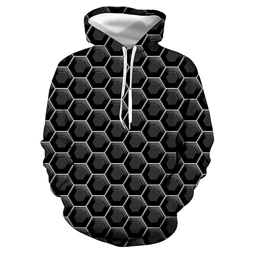 

Men's Pullover Hoodie Sweatshirt Graphic Hooded Daily Club Casual Hoodies Sweatshirts Black