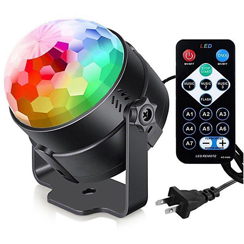 

7 Color DJ Strobe Led Disco Ball 3W Sound Control Laser Projector RGB Stage Light Effect Light Music Christmas Party Dance Decor