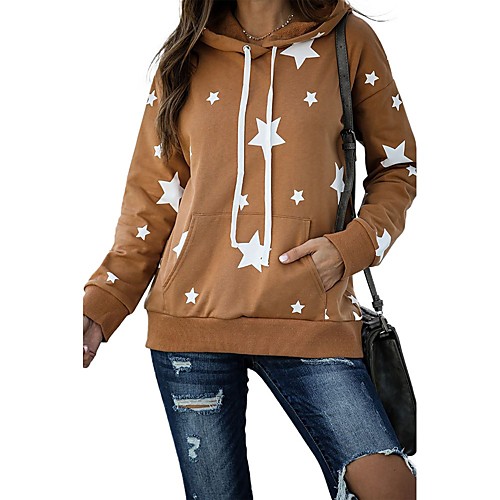 

Women's Hoodie Pullover Star Daily Casual Hoodies Sweatshirts Loose Purple Gray Red