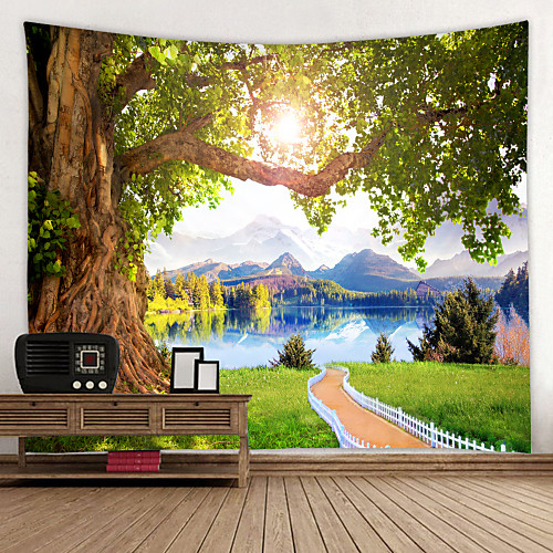 

Digital Printed Tapestry of Xiaohu Ancient Wood Trail Classic Theme Wall Decor 100% Polyester Contemporary Wall Art Wall Tapestries Decoration