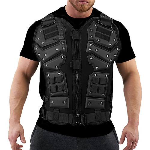 

Men's T shirt Graphic Plus Size Print Short Sleeve Club Tops Streetwear Military White Black