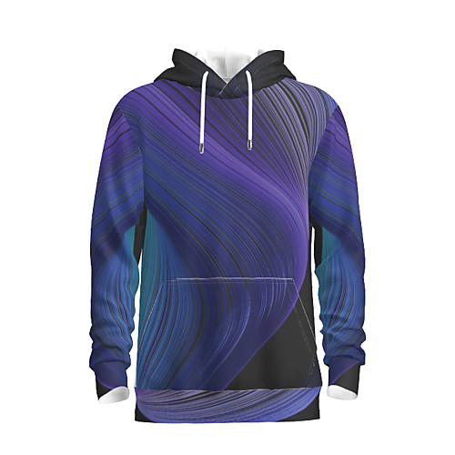 

Men's Pullover Hoodie Sweatshirt Graphic Abstract Hooded Daily 3D Print Basic Hoodies Sweatshirts Purple