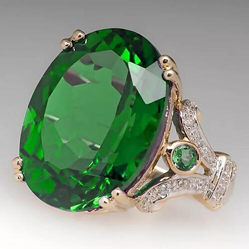 

Band Ring Geometrical Blue Champagne Green Zircon Copper Gold Plated Precious Fashion 1pc 7 8 / Women's / Promise Ring