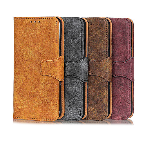 

Phone Case For Samsung Galaxy Full Body Case Leather Flip Galaxy M31 Prime Galaxy M31 Galaxy M21 Galaxy M51 Shockproof Flip Solid Color PU Leather