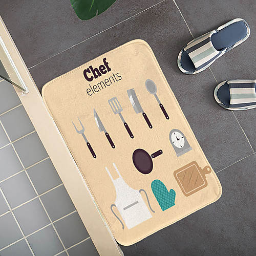 

Creative 3d Printing Kitchenware Field Hallway Carpet And Rugs For Bedroom Living Room Carpet Kitchen Bathroom Anti-slip Floor Mats