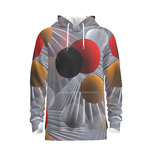 

Men's Pullover Hoodie Sweatshirt Graphic Hooded Daily 3D Print Basic Hoodies Sweatshirts Gray