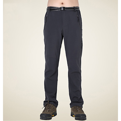 

Men's Hiking Pants Trousers Solid Color Winter Outdoor Standard Fit Thermal Warm Waterproof Warm Multi-Pockets Nylon Pants / Trousers Bottoms Grey Black Hunting Fishing Climbing L XL XXL XXXL 4XL