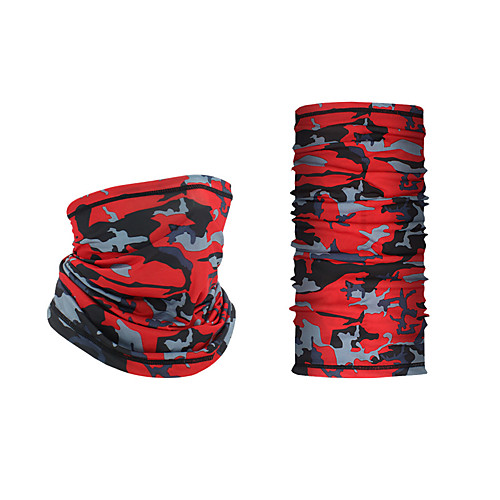 

Neck Gaiter Neck Tube Balaclava Bandana Mask Women's Men's Unisex Headwear Camouflage UV Sun Protection Dust Proof Cooling for Fitness Running Cycling Autumn / Fall Spring Summer Red Army Green Blue