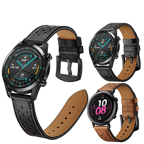 

Leather Watch Band for Huawei Watch GT 2e / GT2 46mm / GT2 42mm / Honor Magic Watch 2 46mm 42mm / GT Active / Watch 2 / Watch 2 Pro Replaceable Bracelet Wrist Strap Wristband