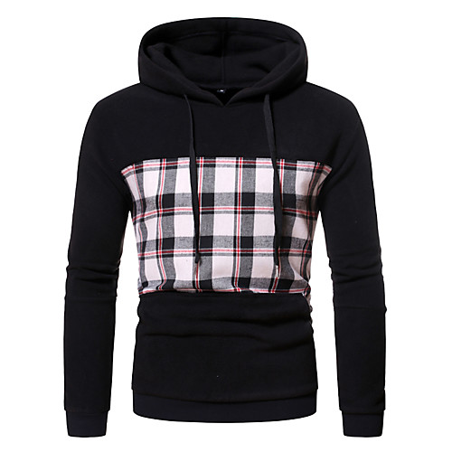 

Men's Pullover Hoodie Sweatshirt Print Hooded Casual Hoodies Sweatshirts Long Sleeve Black
