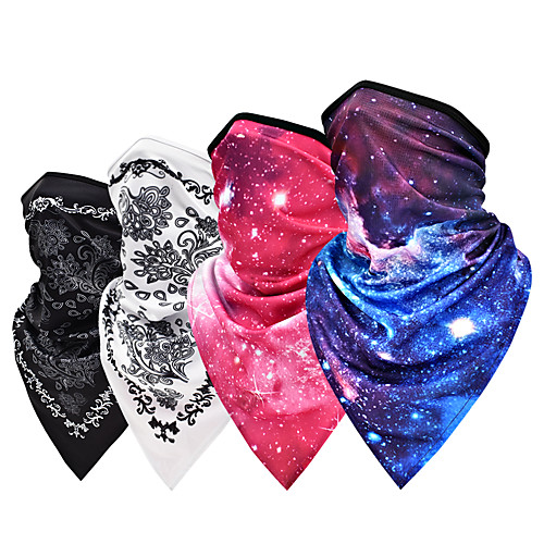 

WOSAWE Cycling Cap / Bike Cap Helmet Liner Sports Mask Balaclava Neck Gaiter Neck Tube Floral Botanical Windproof Sunscreen Breathability Quick Dry Bike / Cycling White Black Red for Unisex