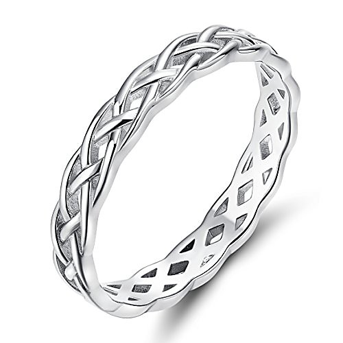 

925 sterling silver ring 4mm eternity celtic knot wedding band for women size 9