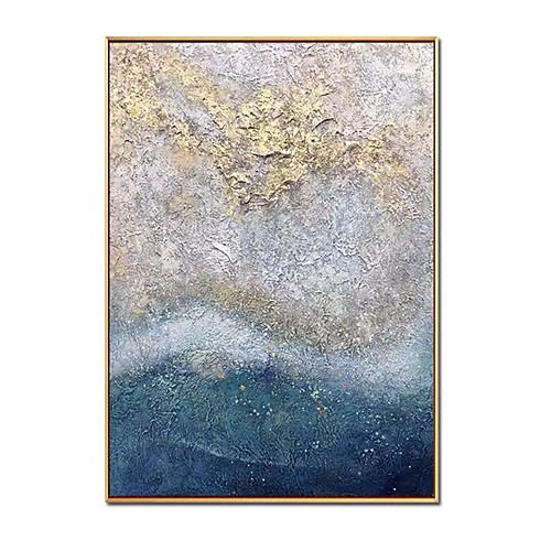 

Oil Painting Hand Painted Vertical Abstract Landscape Comtemporary Modern Rolled Canvas (No Frame)