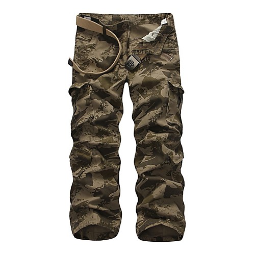 

Basic Men's Tactical Cargo Daily Pants Full Length Camouflage Camel Khaki