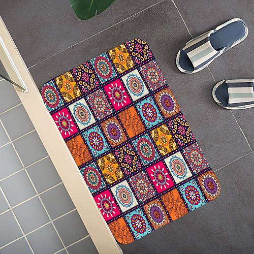 

Creative 3d Printing Multicolored Floor Field Hallway Carpet And Rugs For Bedroom Living Room Carpet Kitchen Bathroom Anti-slip Floor Mats