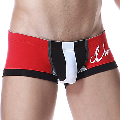 

SEOBEAN Men's Sports Underwear Shorts Boxer Briefs Bottoms Cotton Winter Fitness Gym Workout Performance Running Training Breathable Quick Dry Soft Sport Red Dark Blue Coffee / Stretchy
