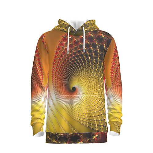 

Men's Pullover Hoodie Sweatshirt Graphic Abstract Hooded Daily 3D Print Basic Hoodies Sweatshirts Orange