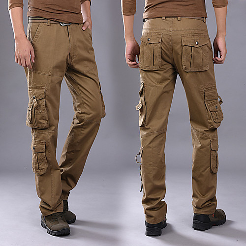 

Men's Work Pants Hiking Cargo Pants Hiking Pants Trousers Military Outdoor Loose Ripstop Multi-Pockets Multi Pockets Breathable Cotton Pants / Trousers Bottoms Army Green Grey Khaki Black Work
