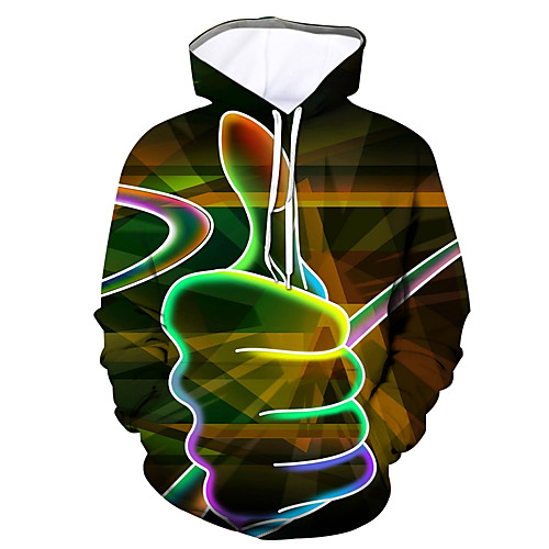 

Men's Hoodie Graphic Hooded Daily Going out Statement 3D Print Hoodies Sweatshirts Rainbow